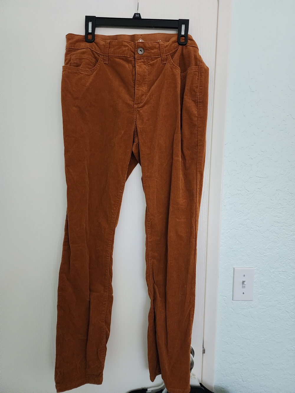 St. John's Bay Womens Corduroy Pants in Rust Brown